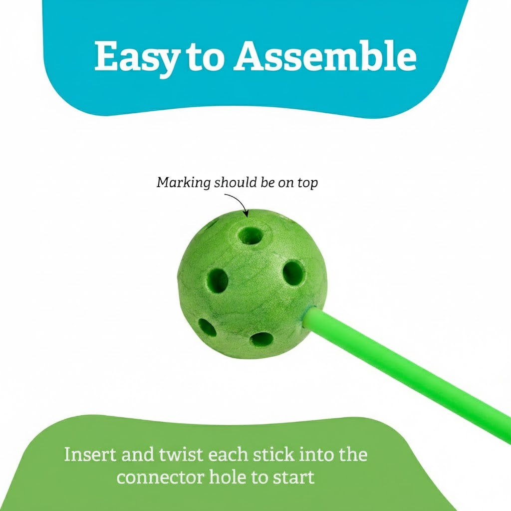 132 Piece Fort Building Kit - Indoor Play Engineering Set with Connecting Sticks & Balls - Creative STEM Building Toys for Kids Play Spaces, Tents & Hideouts